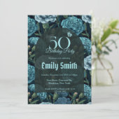 Custom Carnation Sparkle Happy Birthday 招待状 (スタンド正面)