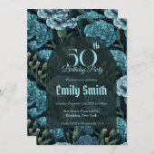 Custom Carnation Sparkle Happy Birthday 招待状 (正面/裏面)