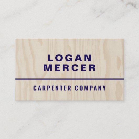 Custom Carpentry & Construction Contractor 名刺 (正面)