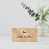 Custom Carpentry Handyman Wood Tools Modern 名刺 (スタンド正面)