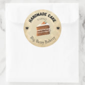 Custom Carrot Cake Labels | Personalized Bakery Pa ラウンドシール (バッグ)