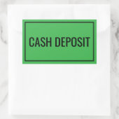 Custom Cash Deposit Text Sticker for Banking Use 長方形シール (バッグ)