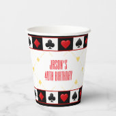 Custom Casino Party Cups, Poker Playing Cards  紙コップ (裏面)