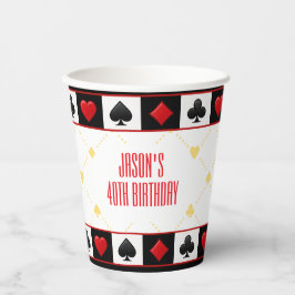Custom Casino Party Cups, Poker Playing Cards 紙コップ