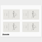 Custom Cat Ex Libris| Vintage Bookplate  長方形シール (シート)