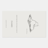 Custom Cat Ex Libris| Vintage Bookplate  長方形シール (正面)