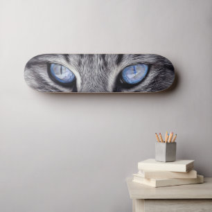 Custom Cat Eyes Kitty Pet Photo Skate Deck スケートボード