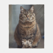 Custom Cat Fleece Blanket Pet Parent Gift Idea  フリースブランケット (正面)