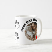 Custom Cat Lover Mug with 2 Photos & Names  コーヒーマグカップ (正面右)