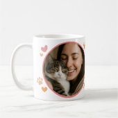 Custom Cat Lover Photo Mug  コーヒーマグカップ (左)
