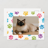 Custom Cat Lover Postcard with Photo ポストカード (正面/裏面)