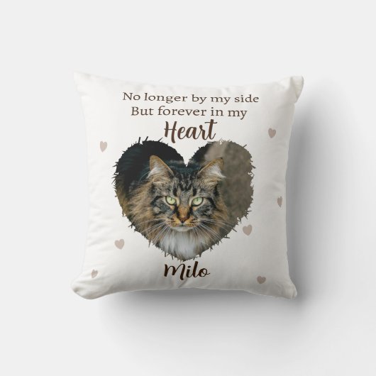 Custom Cat Lover Throw Pillow クッション (正面)