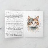 Custom Cat Memorial Sympathy Photo 招待状 (内部)
