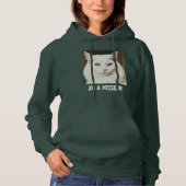 Custom Cat Mom Deep Forest White Text Pet Photo パーカ (正面)