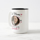 Custom Cat Mom Mug with Photo – Gift For Cat Mom ツートーンマグカップ (正面左)