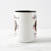 Custom Cat Mom Mug with Photo – Gift For Cat Mom ツートーンマグカップ (中央)