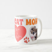 Custom Cat Mom Photo Mug コーヒーマグカップ (正面右)