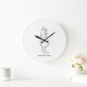 Custom Cat Name Wall Clock ラージ壁時計 (ホーム)