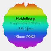 Custom Cat on Rainbow オーナメントカード (裏面)