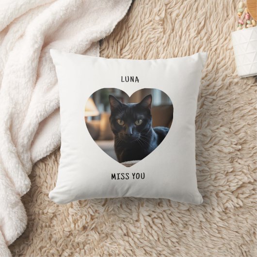Custom Cat Pet Pillow Gift Memorial Keepsake クッション (ブランケット)