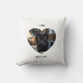Custom Cat Pet Pillow Gift Memorial Keepsake クッション (正面)