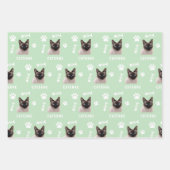 Custom Cat Pet with Photo & Name ラッピングペーパーシート (正面)
