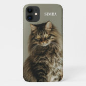Custom Cat Photo and Name Personalized Pet Case-Mate iPhoneケース (裏面)