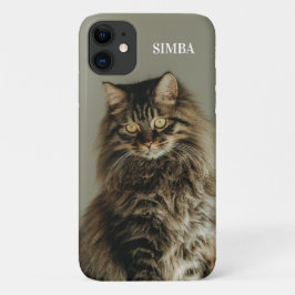 Custom Cat Photo and Name Personalized Pet iPhone 11 ケース