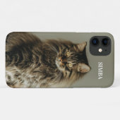 Custom Cat Photo and Name Personalized Pet Case-Mate iPhoneケース (裏面(横))