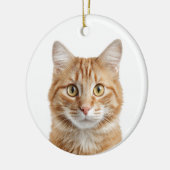 Custom Cat Photo Christmas Ornament セラミックオーナメント (左)