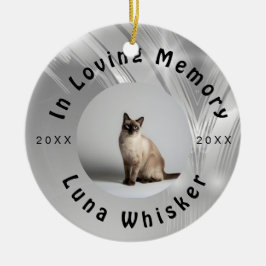 Custom Cat Photo Circle Frame Design セラミックオーナメント