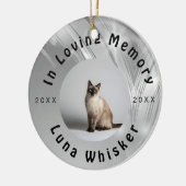 Custom Cat Photo Circle Frame Design セラミックオーナメント (左)