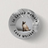 Custom Cat Photo Circle Frame Design 缶バッジ (正面)