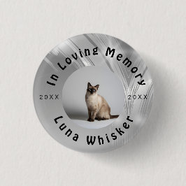 Custom Cat Photo Circle Frame Design 缶バッジ