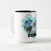 Custom Cat Photo Coffee Mug with Name ツートーンマグカップ (正面左)