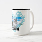 Custom Cat Photo Coffee Mug with Name ツートーンマグカップ (正面右)