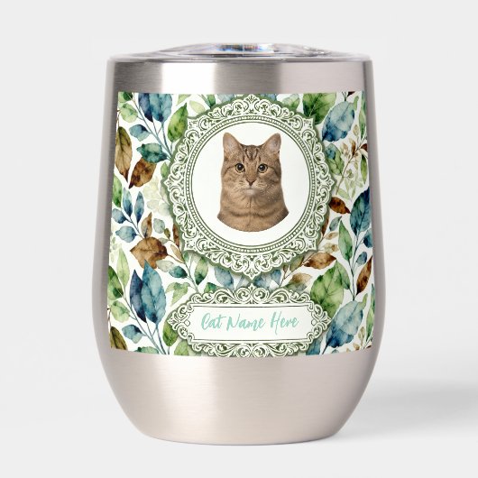 Custom Cat Photo & Name Tumbler (正面)