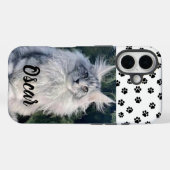 Custom Cat Photo Phone Case with Name  Case-Mate iPhoneケース (裏面 (横))