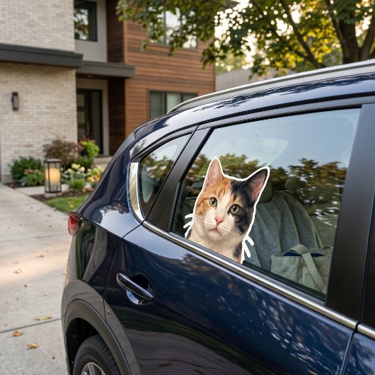 Custom Cat Photo Sticker – Personalized Cat Decal  シール