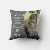 Custom Cat Photo Throw Pillow クッション (裏面)