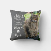 Custom Cat Photo Throw Pillow クッション (正面)