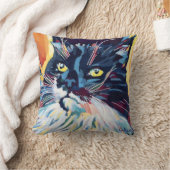 Custom Cat Portrait Painting - Forever Loved Pet クッション (ブランケット)