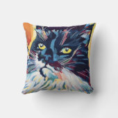 Custom Cat Portrait Painting - Forever Loved Pet クッション (裏面)