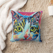 Custom Cat Portrait Painting -Forever Loved Pet クッション (ブランケット)