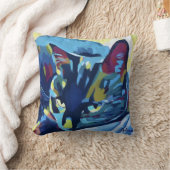 Custom Cat Portrait Painting - Forever Loved Pet クッション (ブランケット)