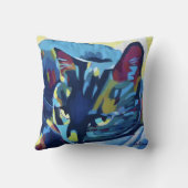 Custom Cat Portrait Painting - Forever Loved Pet クッション (裏面)