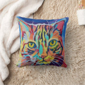 Custom Cat Portrait Painting -Forever Loved Pet クッション (ブランケット)