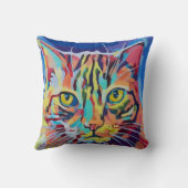 Custom Cat Portrait Painting -Forever Loved Pet クッション (裏面)