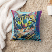 Custom Cat Portrait Painting -Forever Loved Pet クッション (ブランケット)