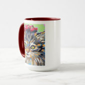 Custom Cat Portrait Painting -Forever Loved Pet マグカップ (正面左)